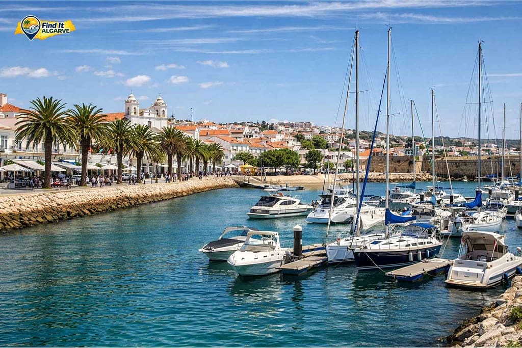 Lagos marina and historic town in the western Algarve Portugal