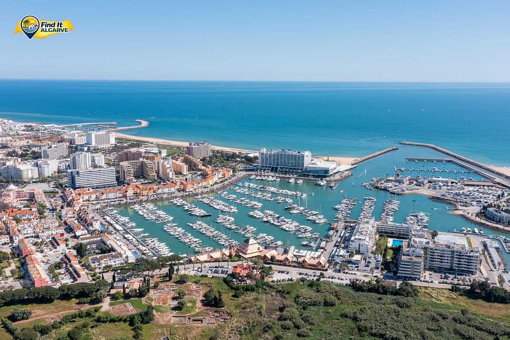 Vilamoura marina with luxury yachts in the central Algarve Portugal